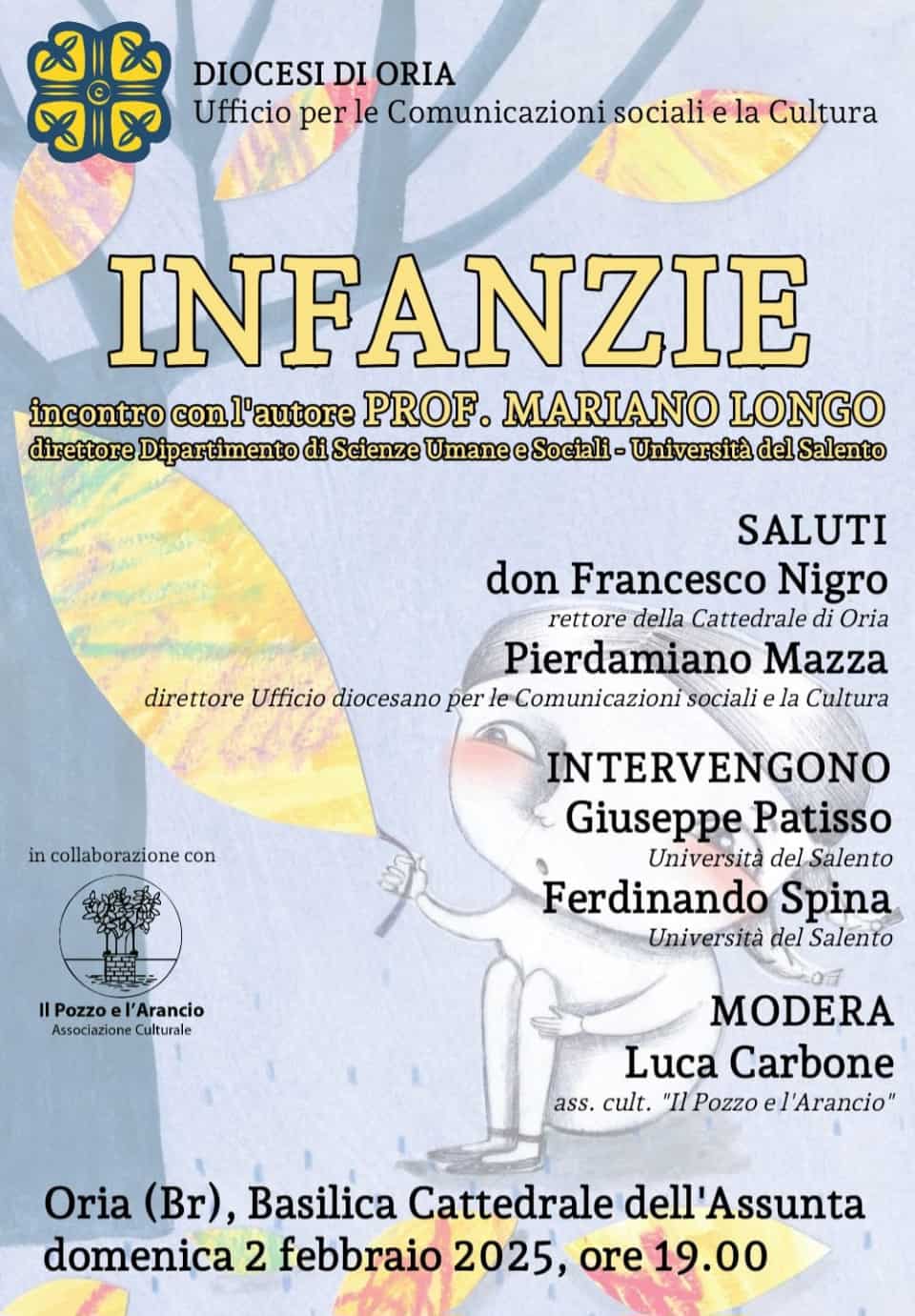 Locandina 'Infanzie' - Incontro con il sociologo Longo