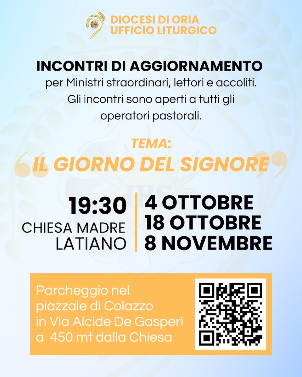 Locandina incontri aggiornamento Ufficio Liturgico